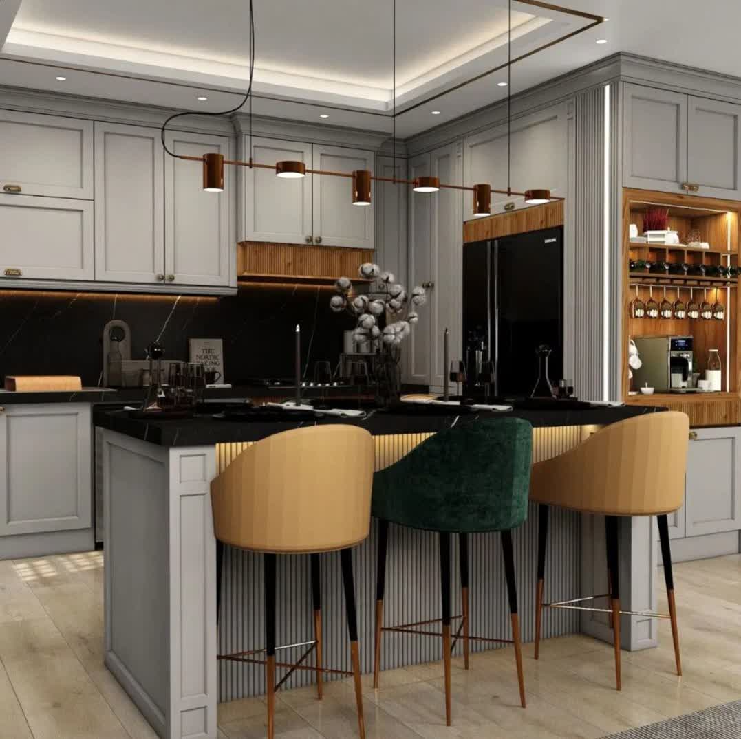 طراحی کابینت نئوکلاسیک